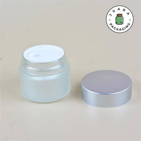 Pot Cream Kaca Frosted Tutup Silver - 100 ml - TNG Packaging - raincitystudios.com