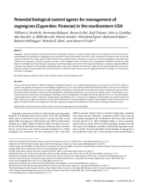 Potential Biological Control Agents for Management of Cogongrass ... - raincitystudios.com