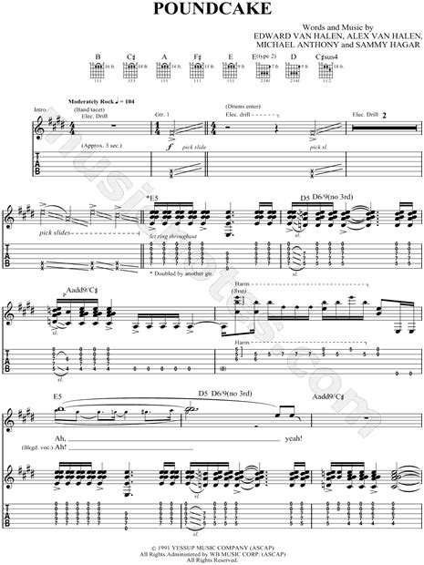 POUNDCAKE SOLO TAB by Van Halen @ Ultimate-Guitar.Com