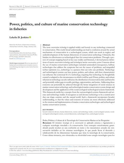 Power, politics, and culture of marine conservation … - raincitystudios.com