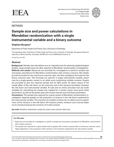 Power and sample size calculations for Mendelian randomization studies ... - wintechmobiles.com