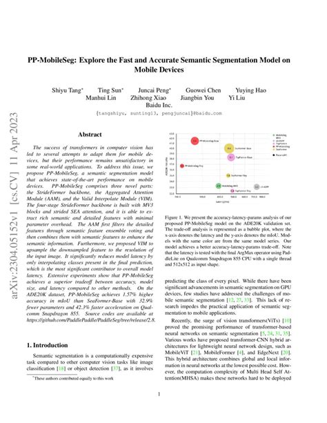 PP-MobileSeg: Explore the Fast and Accurate Semantic Segmentation Model …