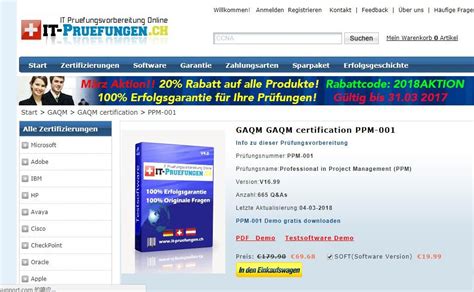 PPM-001 Online Prüfungen