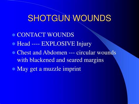 PPT – GUNSHOT WOUNDS PowerPoint presentation free to …