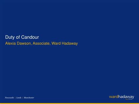 PPT - DUTY OF CANDOUR PowerPoint Presentation, free …