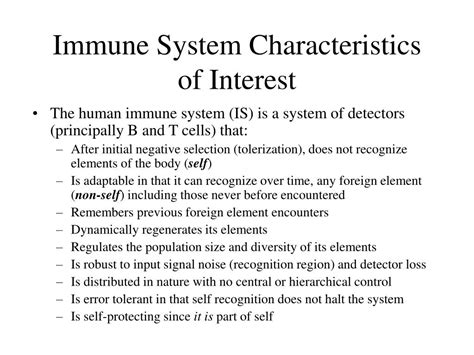 PPT - Immune System Metaphors Applied to Intrusion Detection …