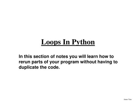 PPT - Loops In Python PowerPoint Presentation, free download …