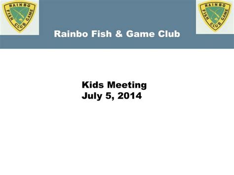 PPT - Rainbo Fish & Game Club PowerPoint Presentation, free …