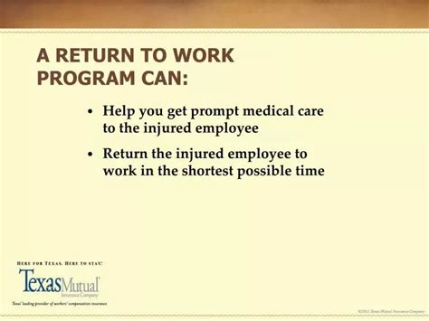 PPT A RETURN TO WORK PROGRAM CAN PowerPoint Presentation, free
