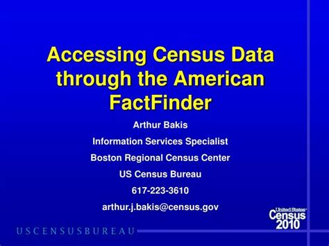 PPT Accessing Census Data through the American FactFinder PowerPoint