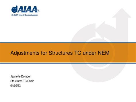 PPT Adjustments for Structures TC under NEM PowerPoint Presentation