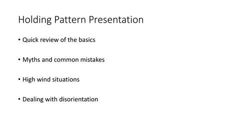 PPT Advanced Holding Patterns PowerPoint Presentation, free download
