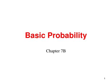 PPT Basic Probability PowerPoint Presentation ID3380842