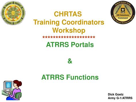PPT CHRTAS Training Coordinators ******************** PowerPoint Presentation ID