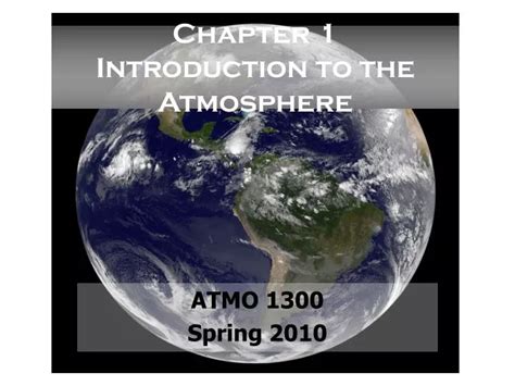 PPT Chapter 1 Introduction to the Atmosphere PowerPoint Presentation