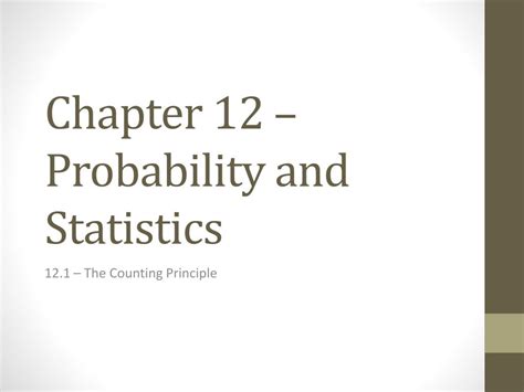 PPT Chapter 12 Probability and Statistics PowerPoint Presentation
