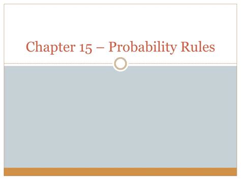 PPT Chapter 15 Probability Rules! PowerPoint Presentation, free
