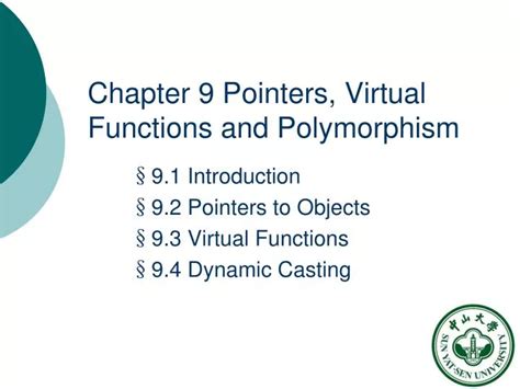 PPT Chapter 9 Pointers, Virtual Functions and Polymorphism PowerPoint