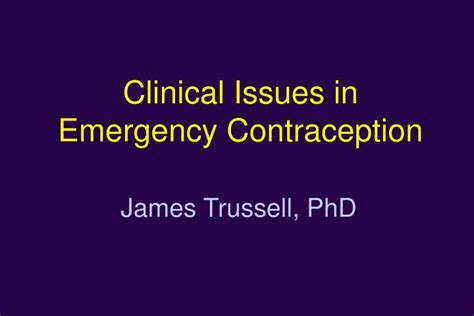 PPT Clinical Issues in Emergency Contraception PowerPoint