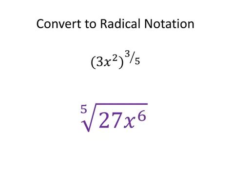 PPT Convert to Radical Notation PowerPoint Presentation ID2724255