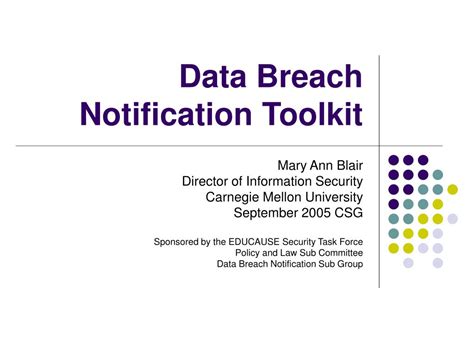 PPT Data Breach Notification Toolkit PowerPoint Presentation, free