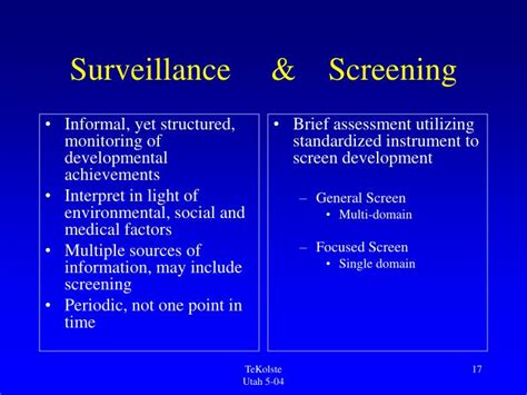PPT Developmental Surveillance and Screening Monitoring to Promote
