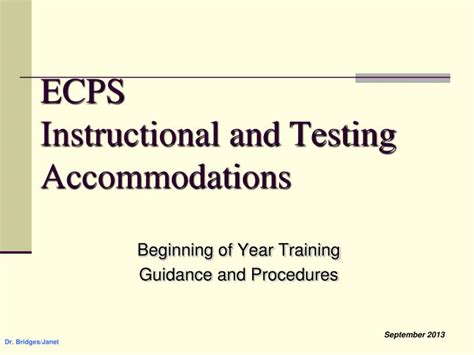 PPT ECPS Instructional and Testing PowerPoint
