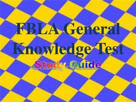 PPT FBLA General Knowledge Test PowerPoint Presentation, free