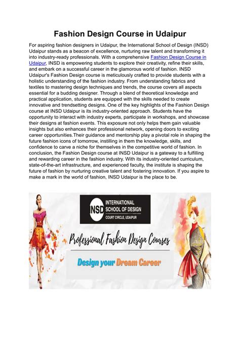 PPT Fashion Design Course in Udaipur PowerPoint Presentation free