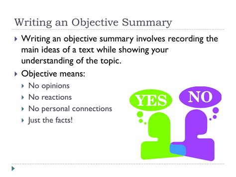 PPT How to Write An Objective Summary PowerPoint Presentation, free