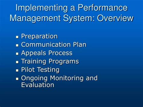 PPT Implementing a Performance Management System Overview PowerPoint