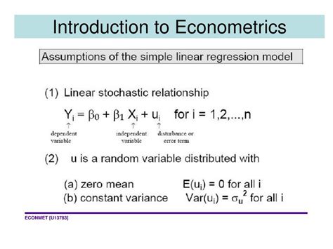PPT Introduction to Econometrics PowerPoint Presentation, free