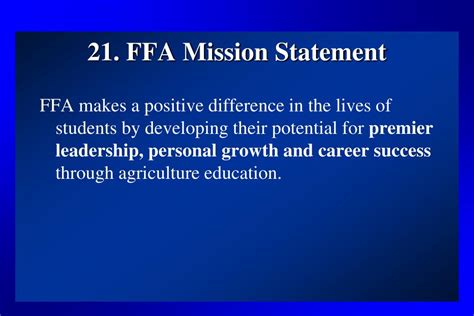 PPT Introduction to the FFA PowerPoint Presentation ID299154