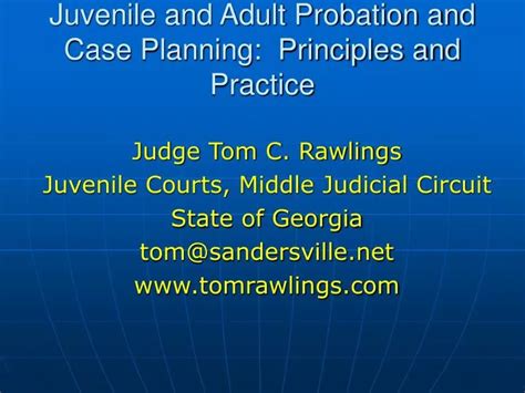 PPT Juvenile and Adult Probation and Case Planning Principles and