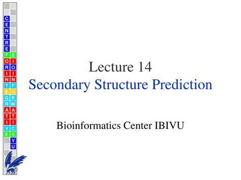 PPT Lecture 14 Secondary Structure Prediction PowerPoint Presentation