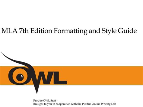 PPT MLA 7th Edition Formatting and Style Guide PowerPoint