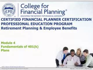 PPT Module 4 Fundamentals of 401(k) Plans PowerPoint Presentation
