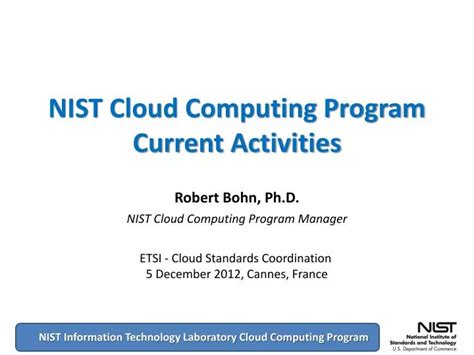 PPT NIST Cloud Computing Program Current Activities PowerPoint