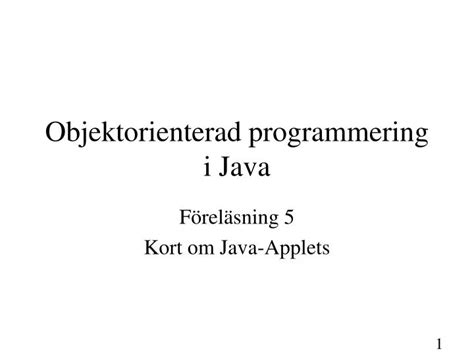 PPT Objektorienterad programmering PowerPoint Presentation, free