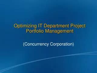 PPT Optimizing IT Department Project Portfolio Management PowerPoint