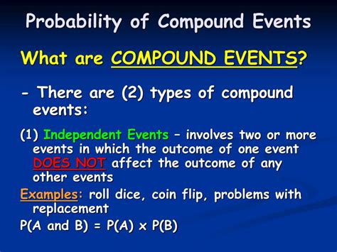 PPT Probability of Compound Events PowerPoint Presentation, free