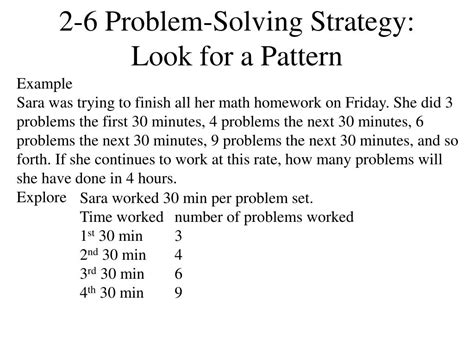 PPT ProblemSolving Strategy Look for a pattern PowerPoint