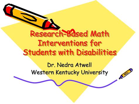 PPT ResearchBased Math Interventions for Students with Disabilities