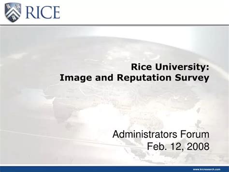 PPT Rice University Image and Reputation Survey PowerPoint