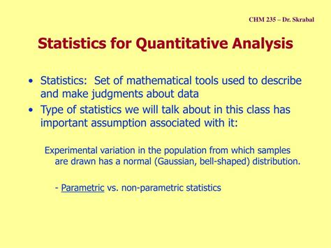 PPT Statistics for Quantitative Analysis PowerPoint Presentation