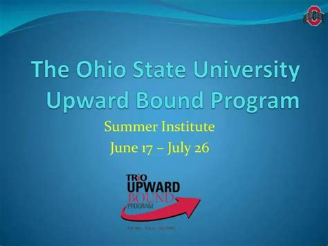 PPT The Ohio State University Upward Bound Program PowerPoint