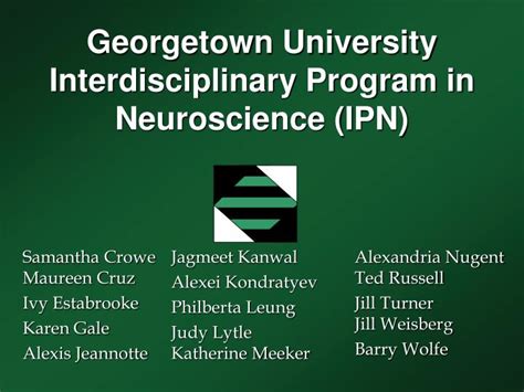 PPT University Interdisciplinary Program in Neuroscience