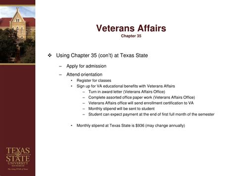 PPT Working with Veterans Affairs to Help Students PowerPoint