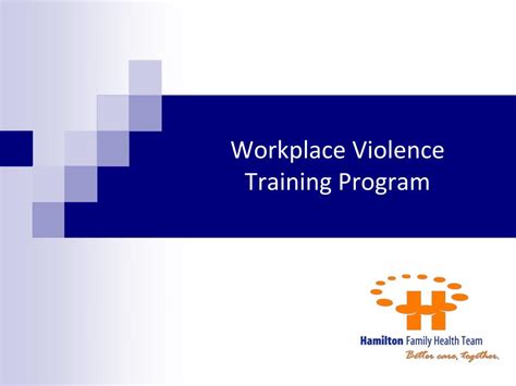 PPT Workplace Violence Training Program PowerPoint Presentation, free