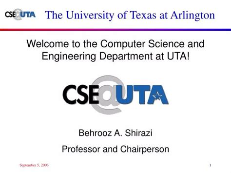 PPT to the Computer Science and Engineering Department at UTA